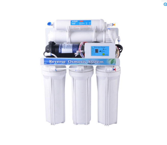 Manual Flush Reverse Osmosis Water Filtration System with Water Tank and TDS Computer