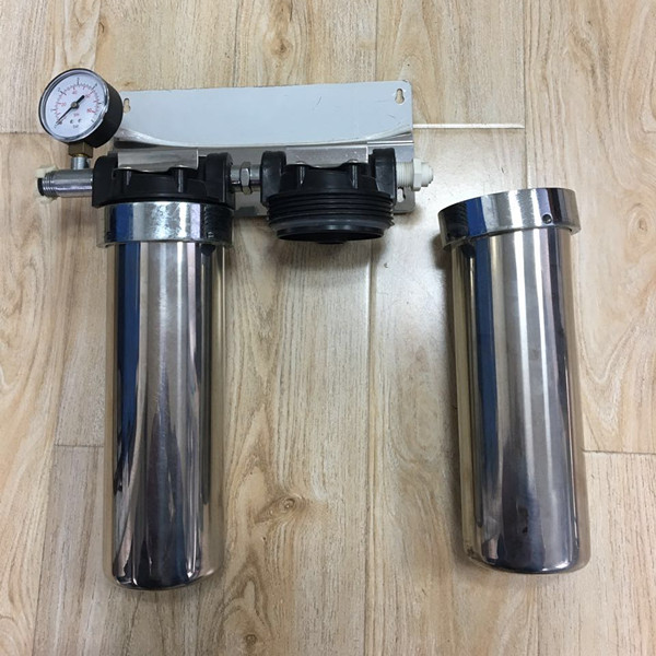 Two Stage Under Sink 10" Stainless Steel Water Filter Water Purifier