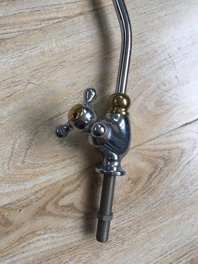 Three Way Single Handle Gooseneck Kitchen Faucet / Long Neck Kitchen