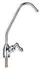 Silvery Kitchen Sink Drinking Water Faucet , Deck - Mounted Goose Neck Faucet / Tap