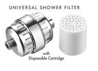 Electroplate Hard Water Shower Head Filter , Lower Pressure Shower Head Water Purifier Stanless Steel