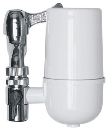 White Kitchen On Tap Water Filter , Sink Faucet Water Purifier Tap Filter With Granular Carbon Cartridge
