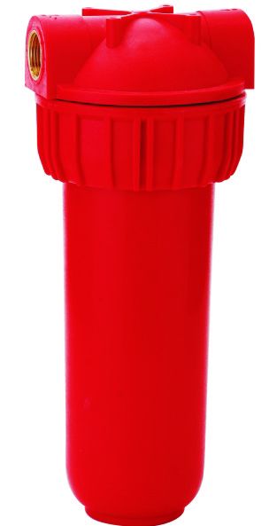 Red Multi Pure Water Filter Cartridge Housing , FDA Standard Filter Canister Housing