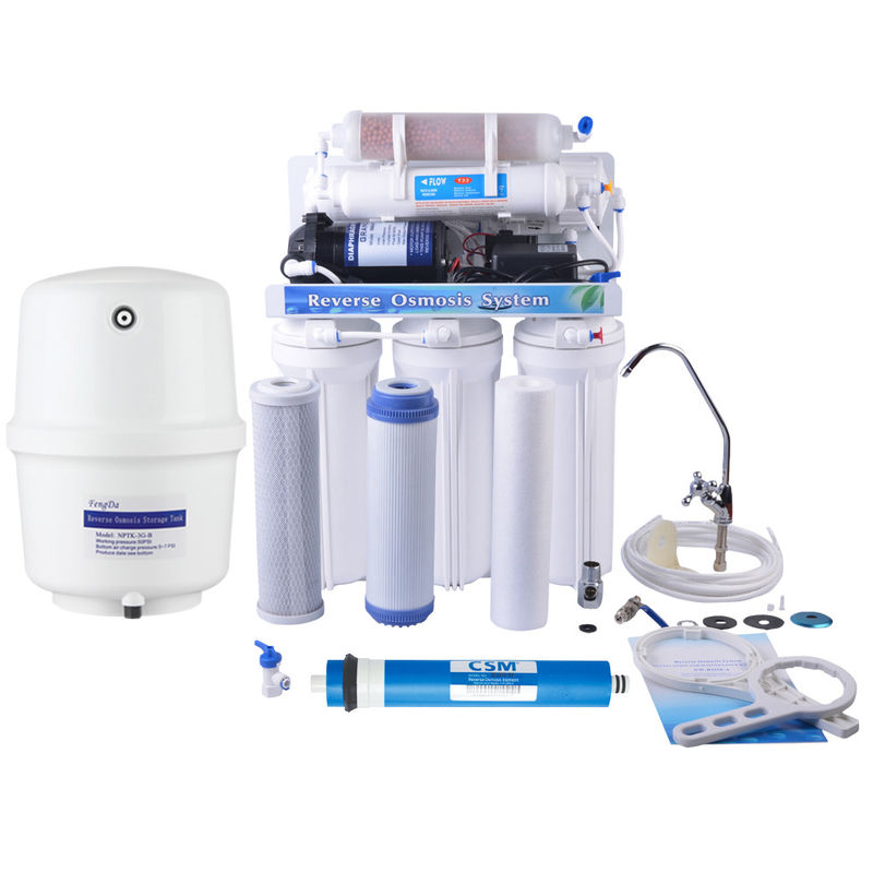 6 Stages 50GPD Kitchen Use RO Water Purification Alkalline Water Filter System